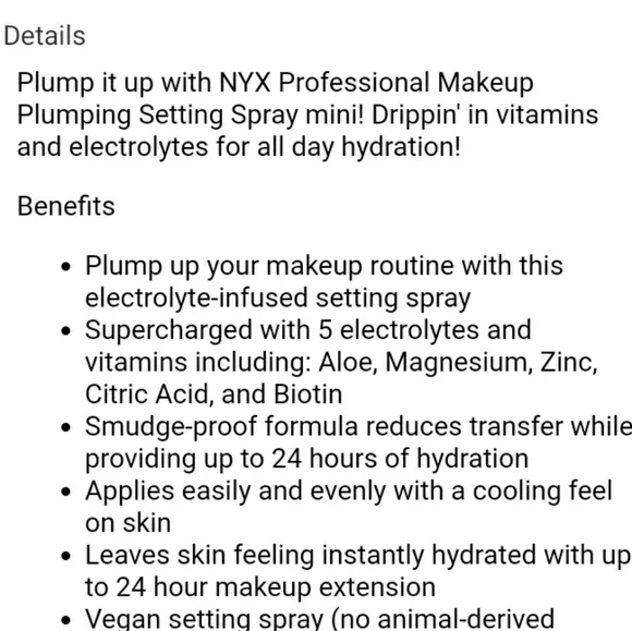 NYX PLUMP FINISH PLUMPING SETTING SPRAY. - Picture 7 of 8